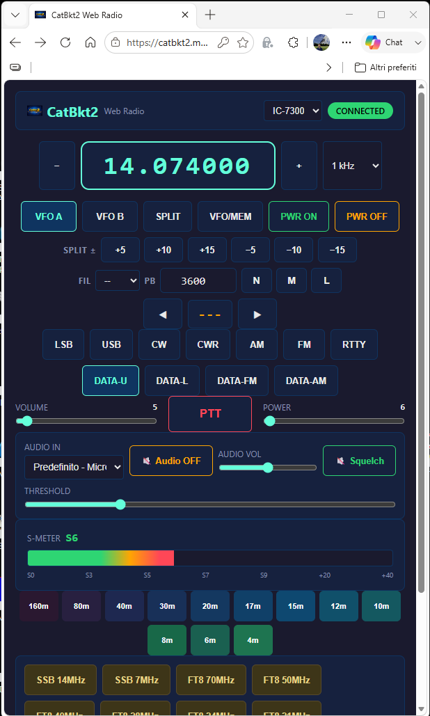 CatBkt2 Web Radio UI